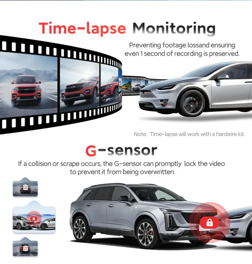 Car DashCam 4k WIFI Dual Lens Car Dash Cam 4k Front and Rear Dash Camera Dash Cam Front and Rear 4k Dash Camera for Cars — image 7