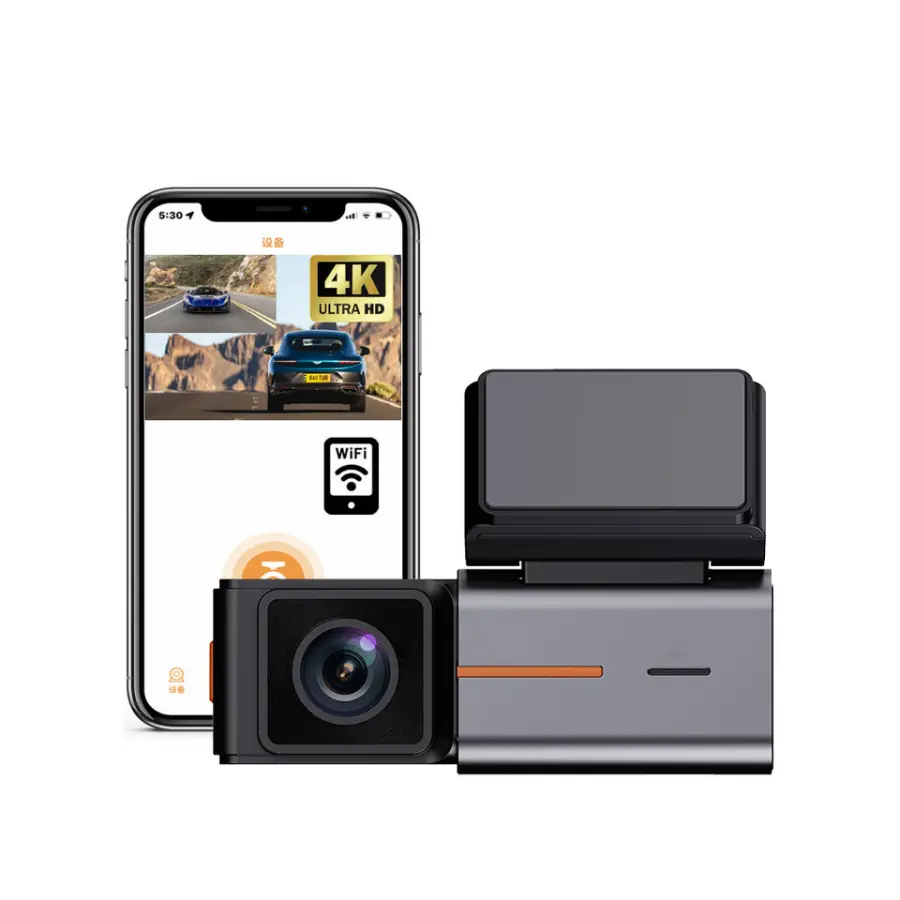 4K IPS Screen Dual Lens Front and Rear Dash Cam Night Vision Video Recorder with Wifi Connectivity Carlover S2 Dashcam — image 5