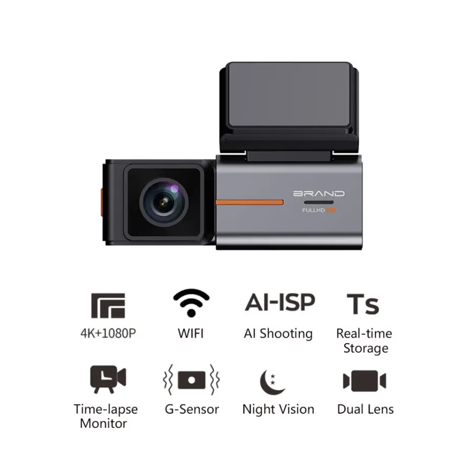 Carlover S2 1.47" IPS Screen Dash Cam WIFI 4K Resolution Dual Lens 170 Angle Super Capacitor Video Recorder 1 Year Warranty — image 3