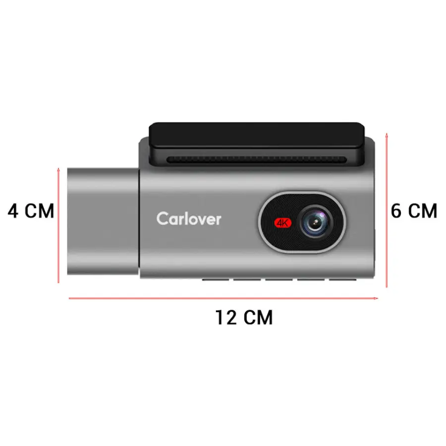 Carlover 3 Lens Wifi Front Inside Rear Camera 4K Dash Cam 4k Car Black Box Car Dash DVR Video Camera — view 4
