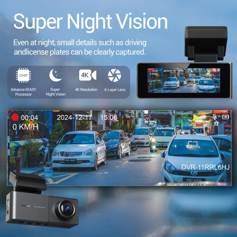 Carlover 4K+2K GPS Dashcam 5G WIFI Car Dash Cam 4K Mini Front 4K and Rear 2k Night Vision Car Camera — view 3