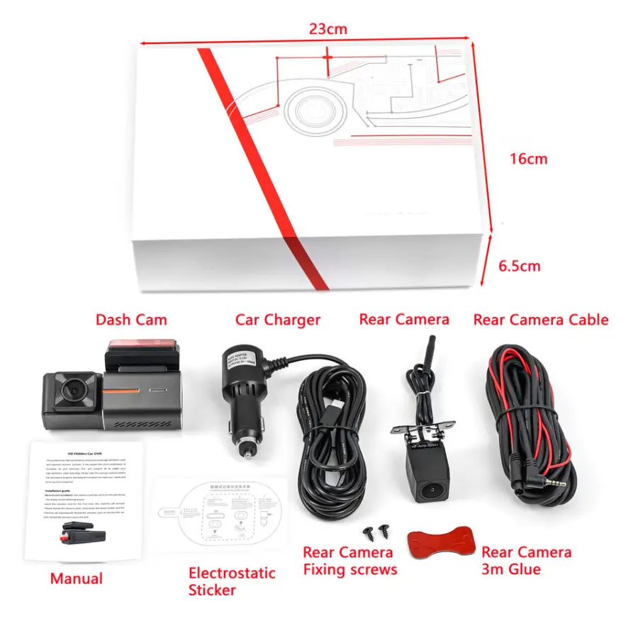 1.47 Inch 4k Carlover Dash Cam Wifi Car Front and Rear Dash Cam Car Dash Camera 4k Front and Rear Dash Camera for Car — view 5