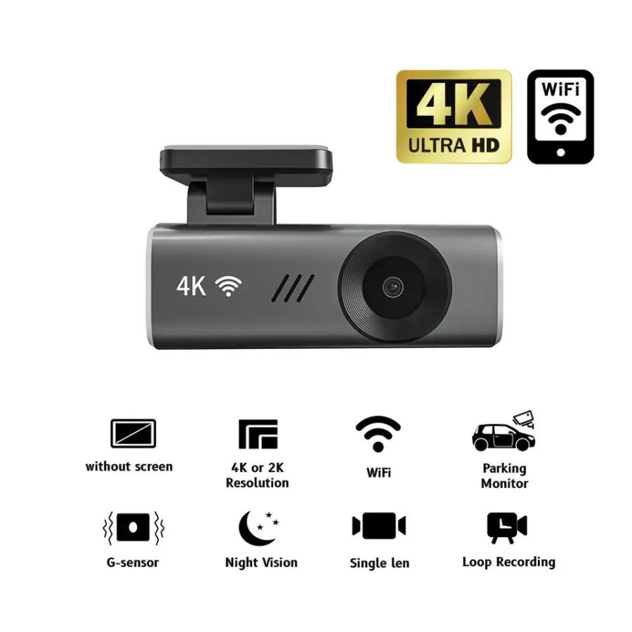 Carlover Hot Selling New Car DVR Camera Dashcam FHD 4K Wifi Front and Rear Car DVR Recorder — image 3