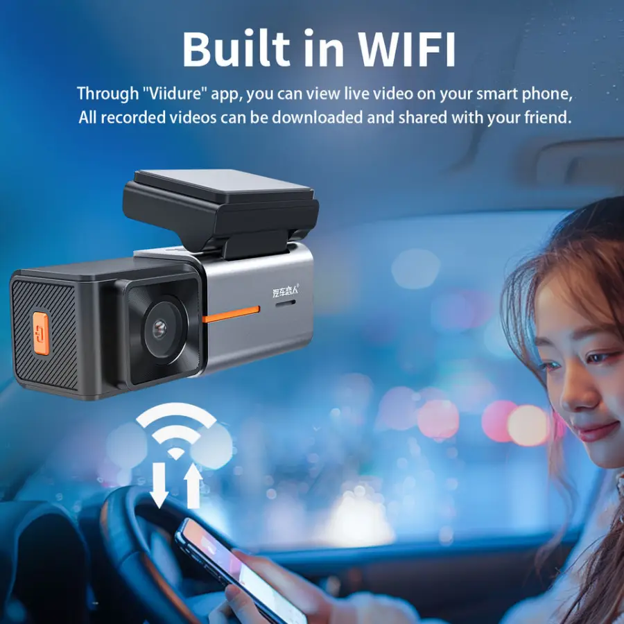 4k Dual Dashcam Car Dvr 4K WiFi Dash Cam Front and Rear 4k Camera Driving Recorder Dash Dash Camera for Cars — view 4