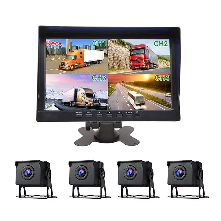 Carlover Oem 10.1inch 4 Cams 360 Degree Bird View Truck Cam with AHD 720P Recording Camer Truck Video Recorder — view 1