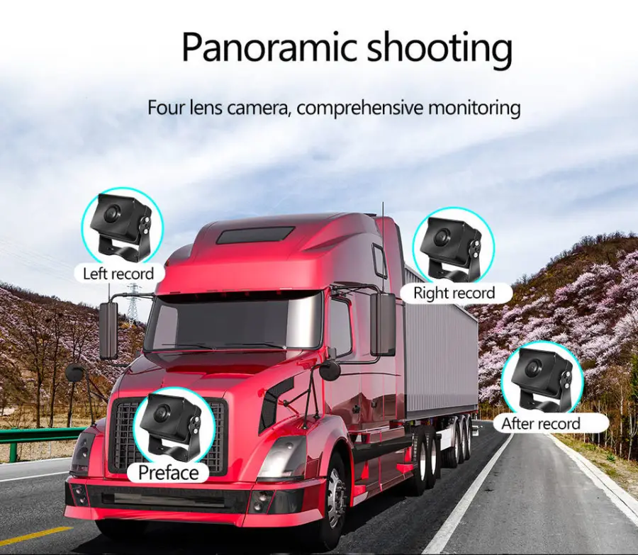 Carlover Oem 10.1inch 4 Cams 360 Degree Bird View Truck Cam with AHD 720P Recording Camer Truck Video Recorder — image 3
