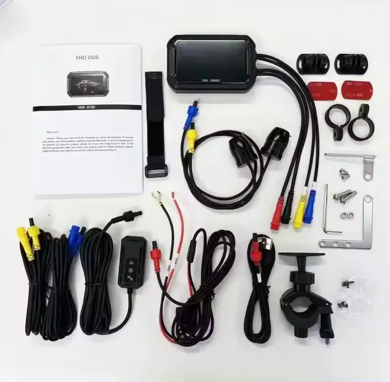 All Waterproof Dual Lens 1080P Video Recorder GPS & Wifi Enabled 3 Inch IPS Screen Motorcycle Dashcam — view 5