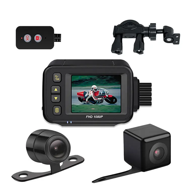 Carlover 2 Inch IPS Multifunction Waterproof Dash Cam Motorcycle DVR Accessory for Motorcycles — view 1
