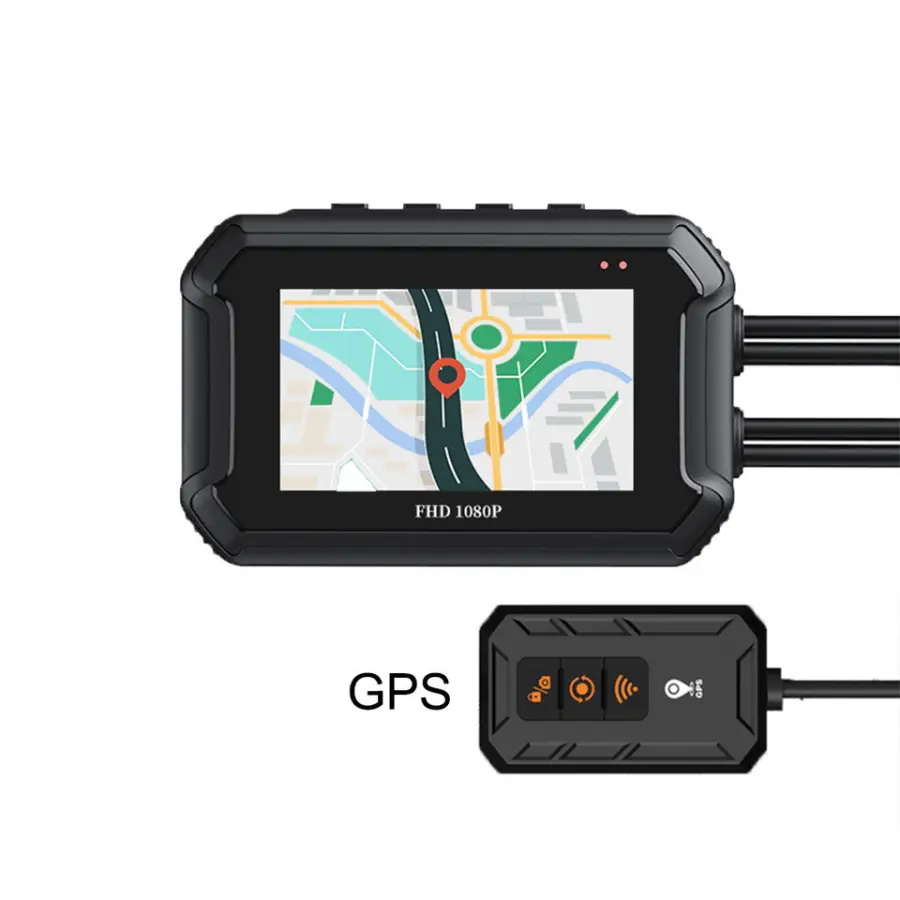Manufacturer's Waterproof Dual Lens GPS 1080P Motorcycle WIFI Dashcam IPS Screen 12 Months Accessories for Motorcycles DVR CAM — image 2