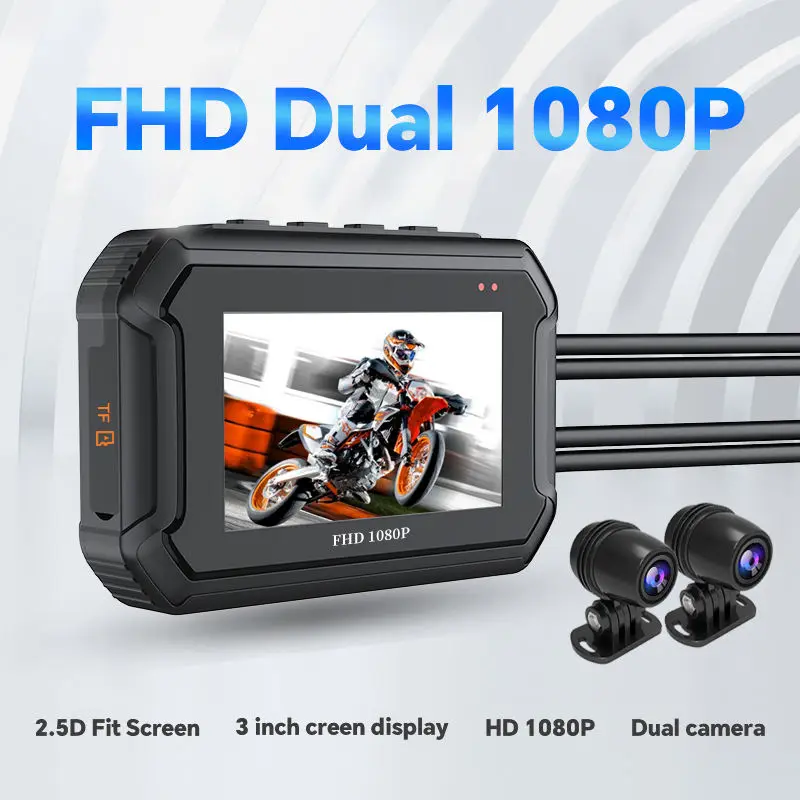 Manufacturer's Waterproof Dual Lens GPS 1080P Motorcycle WIFI Dashcam IPS Screen 12 Months Accessories for Motorcycles DVR CAM — image 5