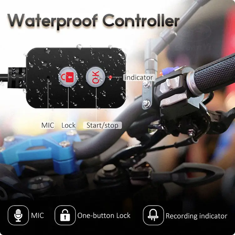 Carlover Dual Lens Motorbike Dash Cam 2 Inch Waterproof Motorcycle Video Recorder Accessory for Motorcycles — image 5