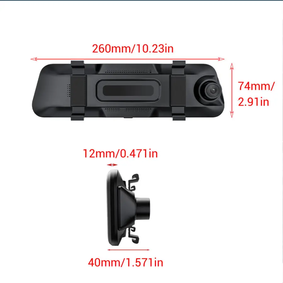 Car Black Box Dash Cam 4k Car Mirrors with WiFi Connectivity Rear Camera with BSD Blind Spot Monitoring Reminder — image 4