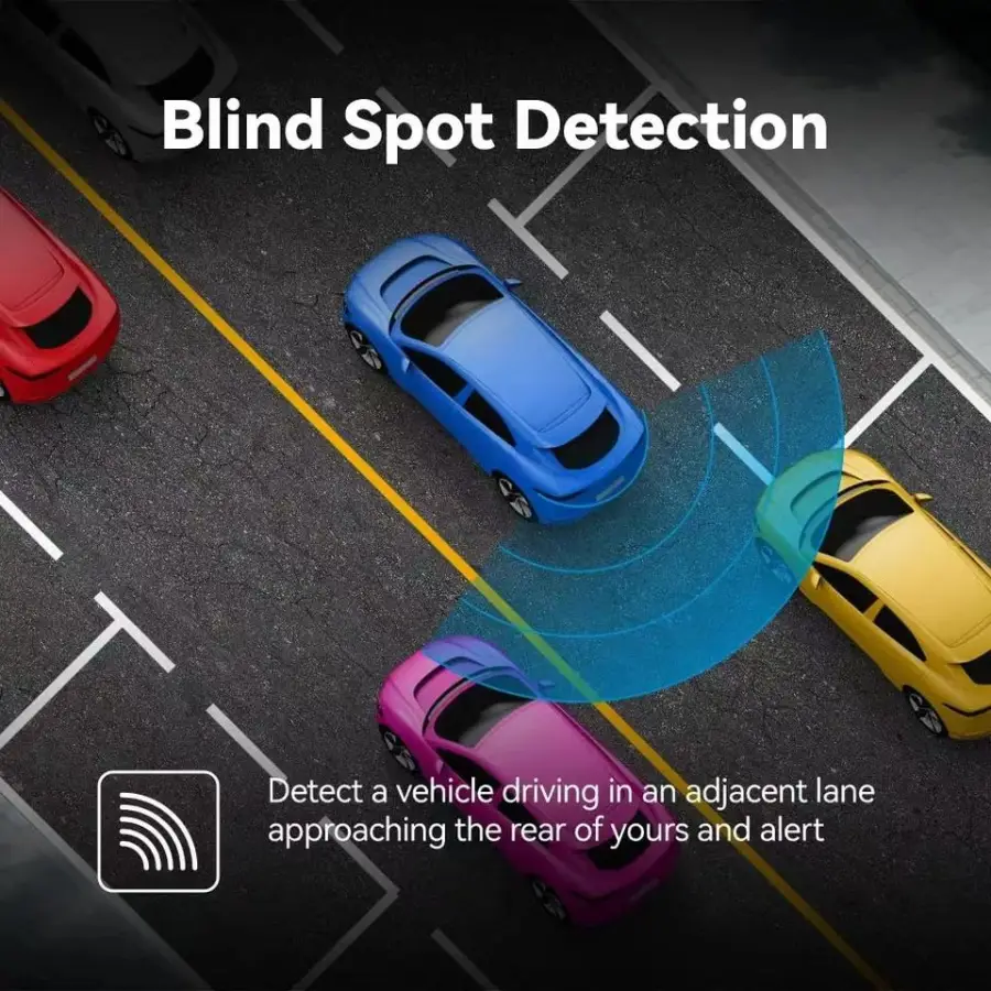 DVR Car Mirrors Dash Cam 2k Wifi ADAS BSD Night Vision 4 Cameras for 360 Degree Recording — view 5