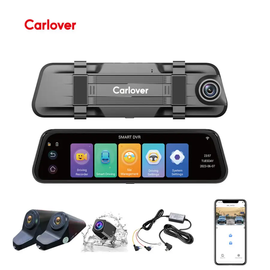 4K 10 Inch Touch Screen 4 Channel ADAS WIFI Mirror Car Camera Dash Cam Night Vision Made in China — view 1