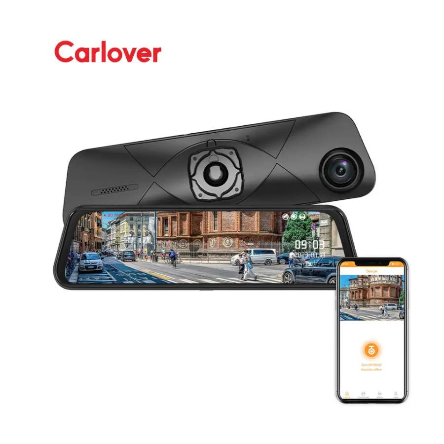 10-Inch WIFI 2K Dual Lens Car Camera DVR Mirror with Night Vision and Special Bracket Touch Screen Dash Cam From Carlove — view 4