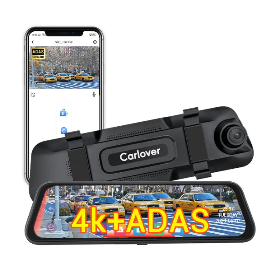 Dash Cam Full HD 2k 170 Degree G-sensor Black Box DVR Car DVR Car Camera Mirror Dashcam Rear View Mirror Camera Dashcam — view 1
