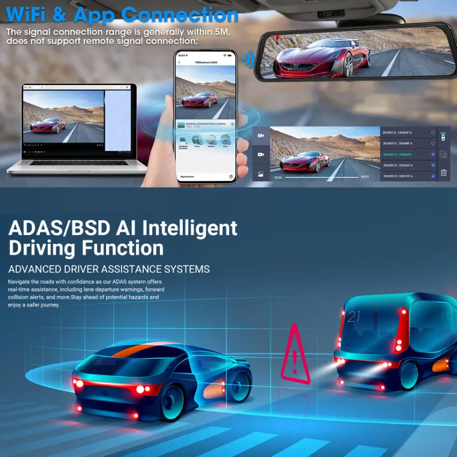 4k Car Camera Adas Dash Cam Dashcam Dash Cam Front and Rear 4k Dash Cam Bsd 2 Channel Dash Cam Dashcam Camera — view 5