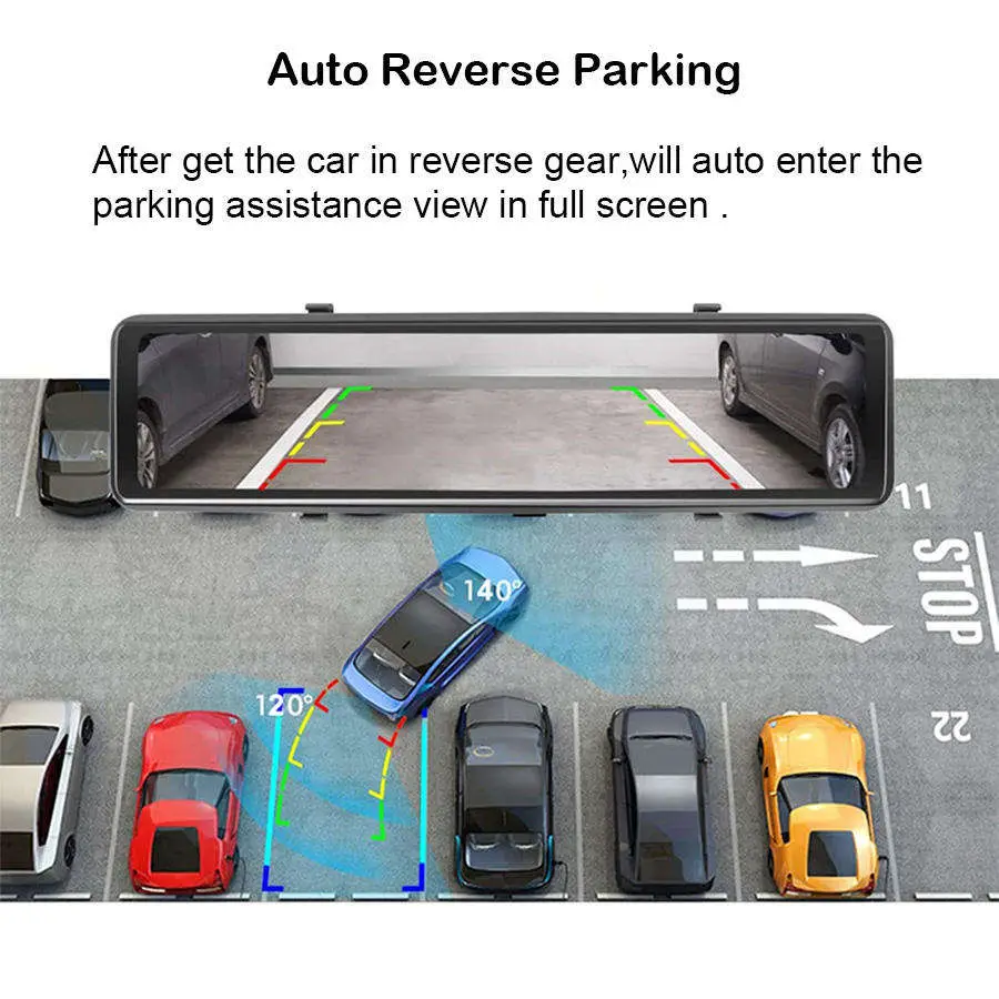 Carlover 4 Lens Dash Cam 4K Mirror Dashcam ADAS BSD WiFi Rear View Mirror Camera Dashcam for Car — image 5
