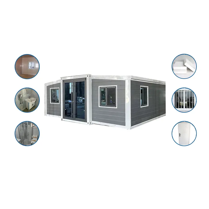 40ft Cabin Villa With Bedroom Flat Pack Foldable Manufactured Homes Made Expandable Container Prefab House — view 6