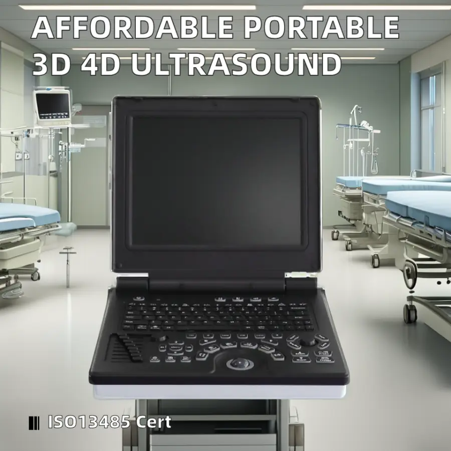 3D/4D Color Doppler Laptop Ultrasound Scanner with Convex Array Probe Portable Doppler Ultrasound Scanner for Human Use — view 2
