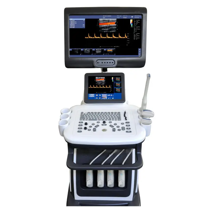 Hospital Medical Color Ultrasound Scanner Machine with 3 Convex Probes Superior Imaging Equipment — view 1