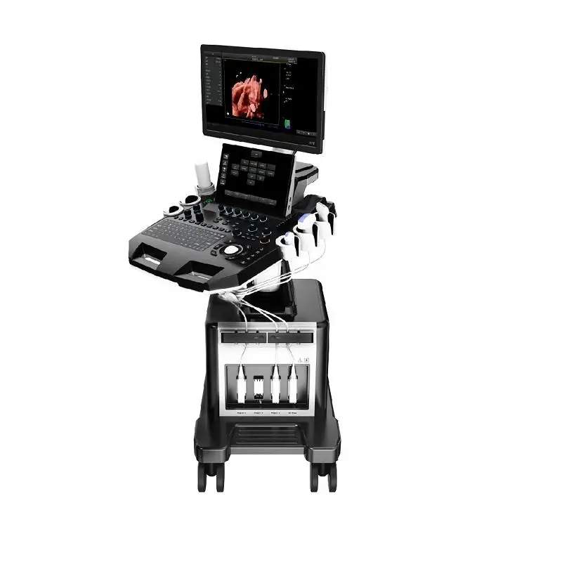 High Quality 3D/4D Trolley Ultrasound Color Doppler Ultrasound Machine with Certification for Hospital Use — view 1