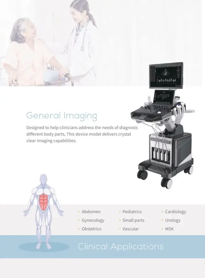 High Quality 3D/4D Trolley Ultrasound Color Doppler Ultrasound Machine with Certification for Hospital Use — image 4