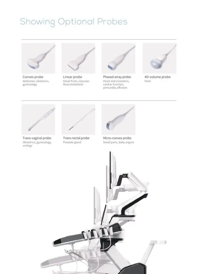 High Quality 3D/4D Trolley Ultrasound Color Doppler Ultrasound Machine with Certification for Hospital Use — image 6