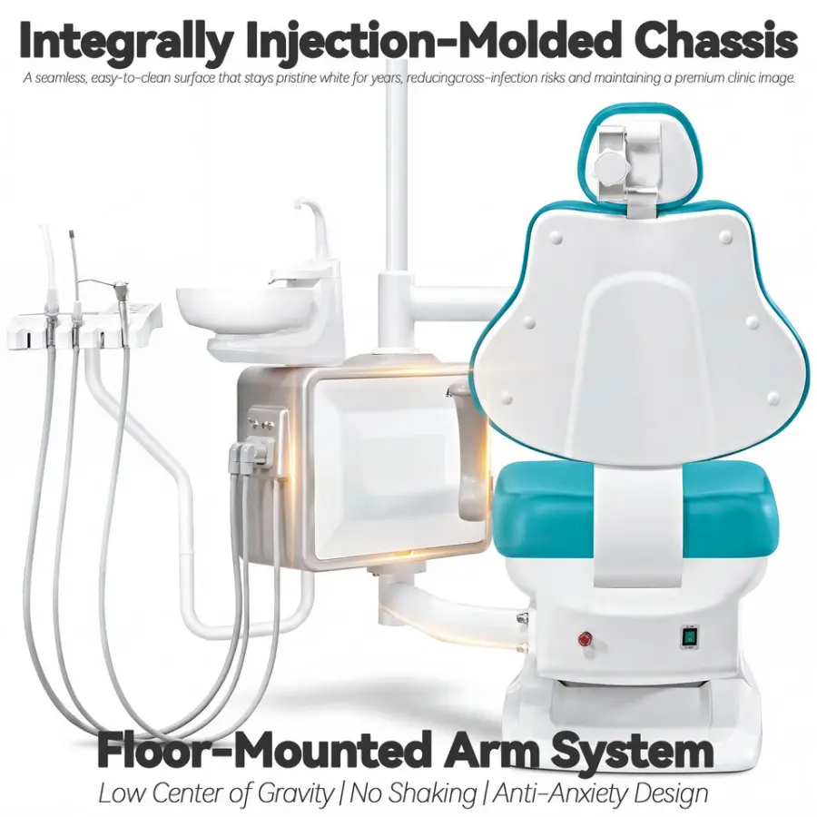 Promotional Injection Molded Dental Chair Unit Cost-Effective Dental Chair with Basic Control System for Budget-Consciou — view 2