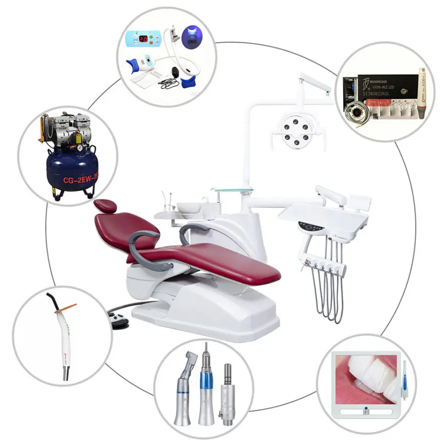 Full Set Luxury Dental Chair Complete Dental Unit with Control System and Delivery for Modern Dental Clinic Setup — view 1