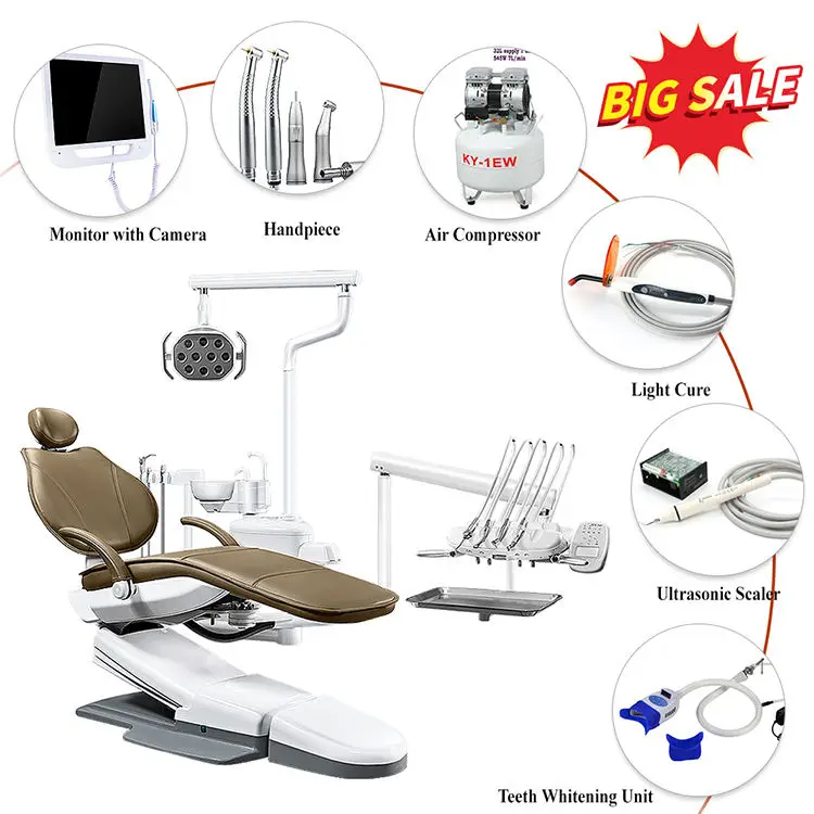 Brand High-quality Electric Dental Chair Designed for Left-handed Americans Featuring Integrated Spittoon and CE Certification — image 3