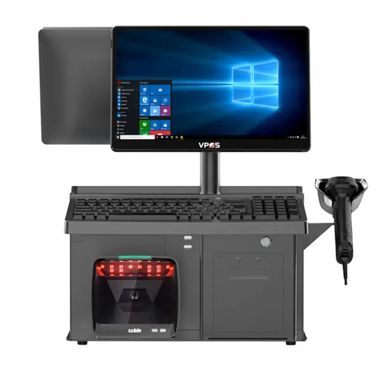 Windows 10 All-in-One Cash Register POS System Intel Elkhart Lake J4150/i3/i5 4G/8G/16G RAM SSD 128GB (64GB/256GB/512GB) — view 1