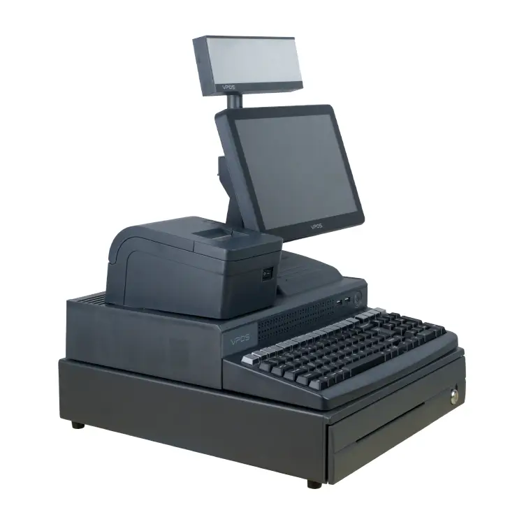 Desktop All in One Pos Machine Cash Register Machine With Cash Drawer for Supermarket/Retail — image 4