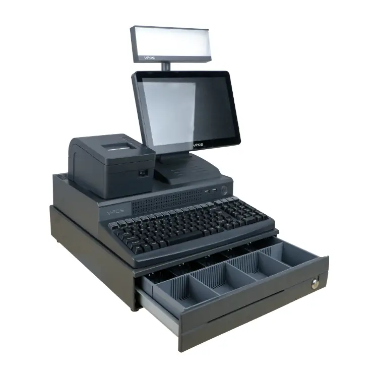 Desktop All in One Pos Machine Cash Register Machine With Cash Drawer for Supermarket/Retail — image 5