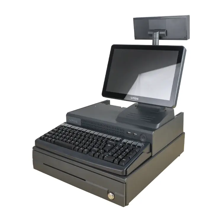 Desktop All in One Pos Machine Cash Register Machine With Cash Drawer for Supermarket/Retail — image 7