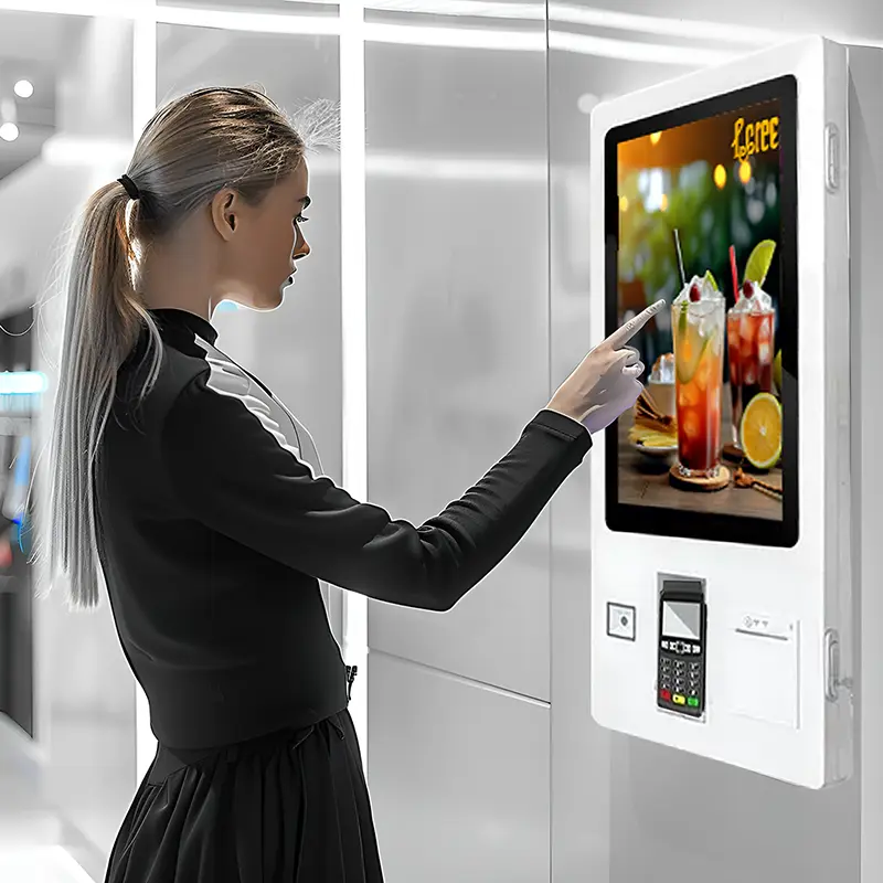 Supermarket Floor Standing Self-Service Payment Kiosk with Wall Hanging Touch Screen POS Printer SDK Function for Self-Ordering — image 6