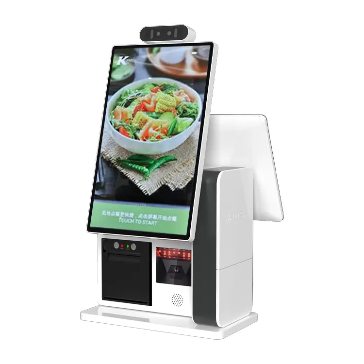 Cheap Terminal Point of Sale Systems Supermarket 15 Inch Dual Touch Screen Android windows 10 Cash Register Machine for — view 1