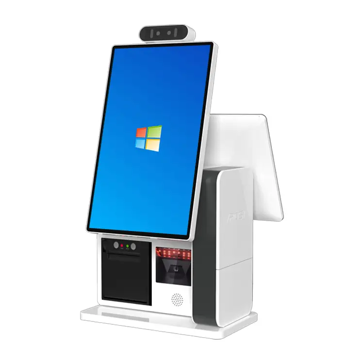 Cheap Terminal Point of Sale Systems Supermarket 15 Inch Dual Touch Screen Android windows 10 Cash Register Machine for Restaur — image 7