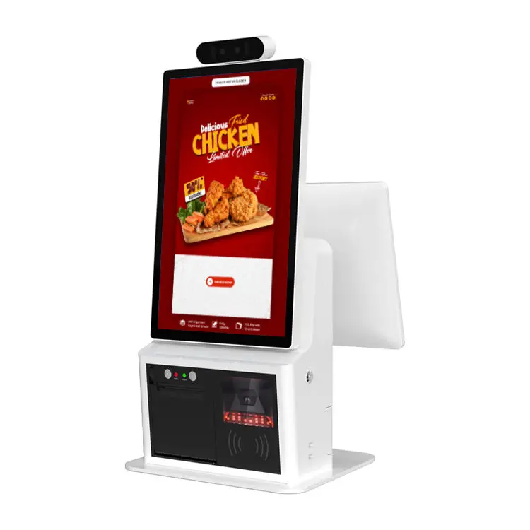 15.6 Inch TouchScreen Restaurants Pos Hardware System Self Service Cash Register Pos All in One With Printer Order Payme — view 1