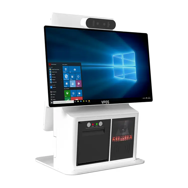 15.6 Inch TouchScreen Restaurants Pos Hardware System Self Service Cash Register Pos All in One With Printer Order Payment Kiosk — image 6
