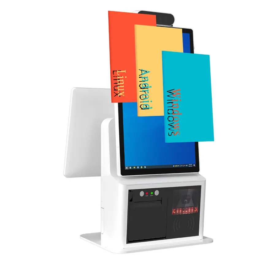 VPOS K1 Windows/Android Touch Screen Restaurant Food Ordering Payment System Takeaway All-in-One POS Automatic Cashier M — view 1