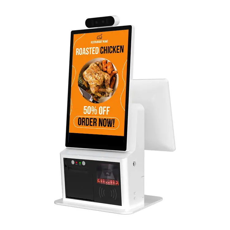 VPOS K1 Windows/Android Touch Screen Restaurant Food Ordering Payment System Takeaway All-in-One POS Automatic Cashier Machine — image 3