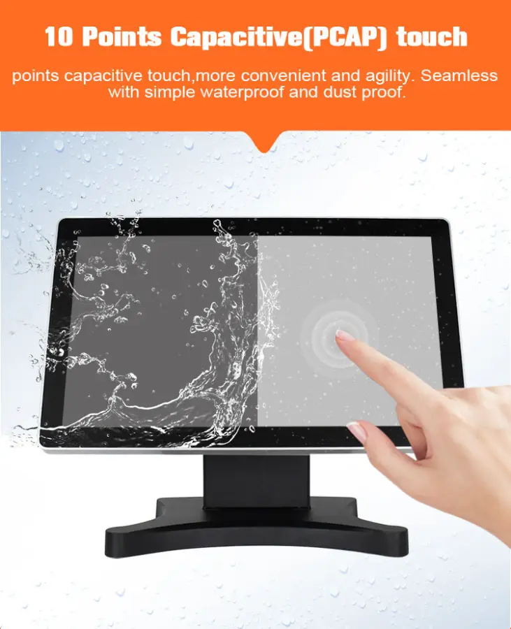 15.6 Inch Flat Touch All In One POS PC 10-Point Capacitive Touch For Supermarket Convenience Store Cash Register — image 7