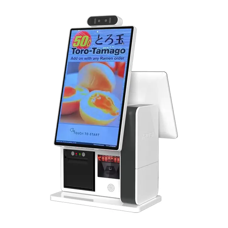 Self Service Cash Register Machine Pos Systems With Thermal Printer and Scanner 1D 2D Payment Self Checkout Kiosk Machin — view 1