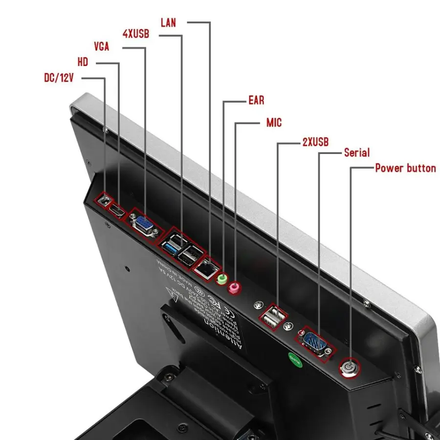 15 Inch Industrial Touch POS All in One 10-Point Capacitive Screen Cashier Terminal for Supermarket Convenience Store — image 5