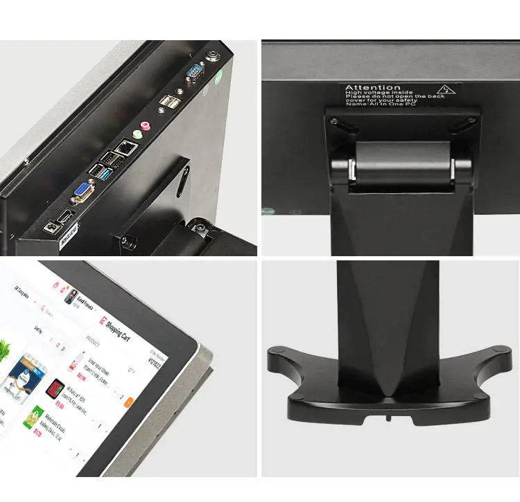 15" True Flat Touch POS Terminal I5-6200U Industrial Sharp Mitsubishi Screen for Retail Shop Restaurant Supermarket — image 5