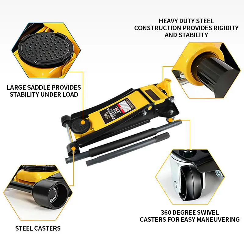 Factory Car Jack 6600 Lbs Heavy Duty Floor Jack Hydraulic Jack 3ton With Single Piston Pump — view 5