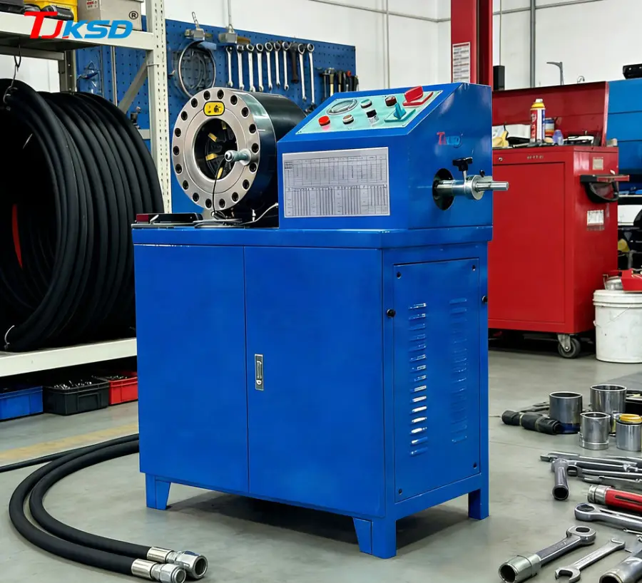 2inch Hose Crimper Price China Factory Multi-functional Hydraulic Hose Hvac Duct Crimping Skiving Machine With Competiti — view 1