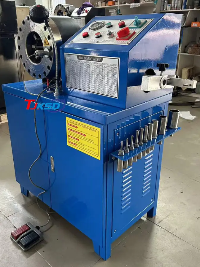 2inch Hose Crimper Price China Factory Multi-functional Hydraulic Hose Hvac Duct Crimping Skiving Machine With Competiti — view 4