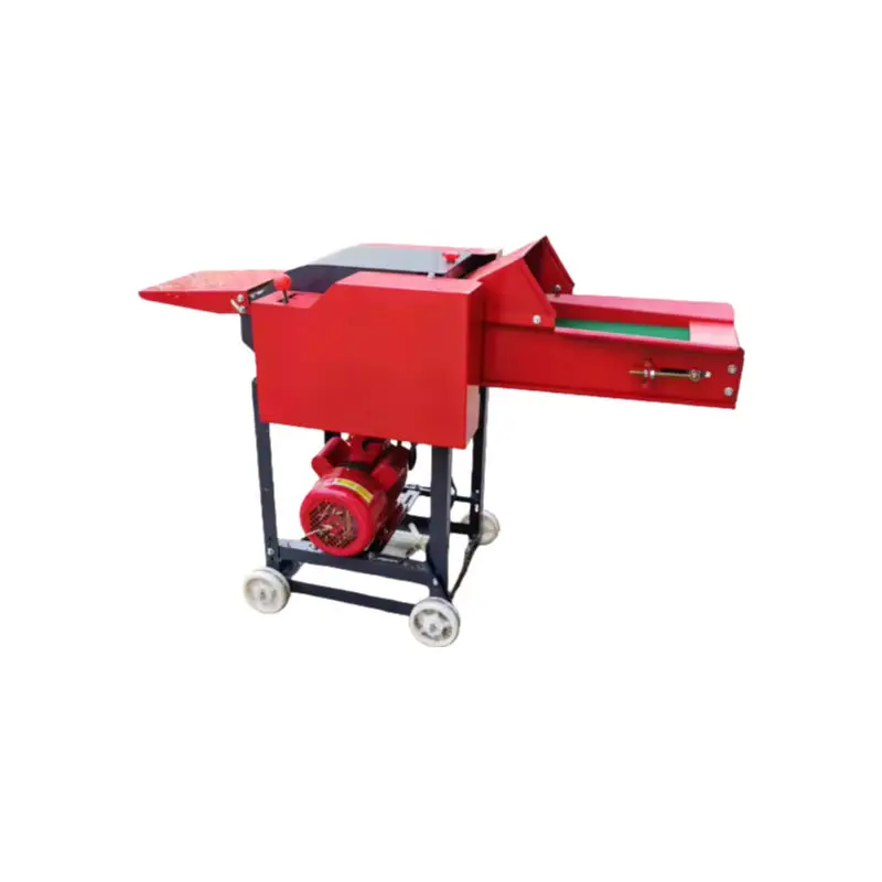 Electric High-Speed Silage Forage Chopper & Chaff Cutter for Animal Feed Processing 800kg/h Capacity Iron Construction — view 2